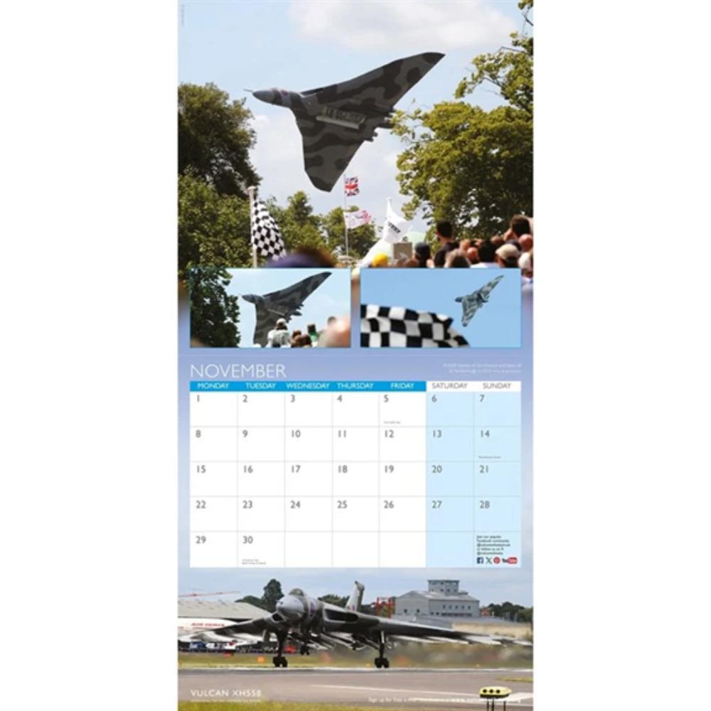 Vulcan XH558, The Spirit of Great Britain 2027 Large Month To View Wall Calendar - Image 5