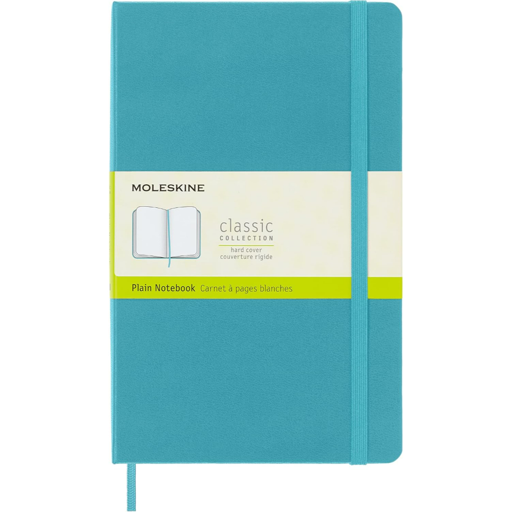 Moleskine Classic Plain Notebook Hardcover Large Reef Blue