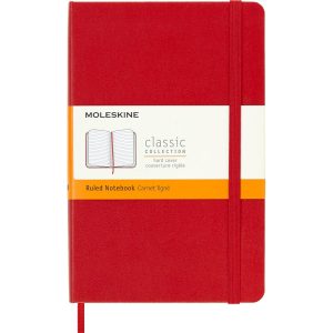 Moleskine Classic Ruled Notebook Hardcover Medium Scarlet Red