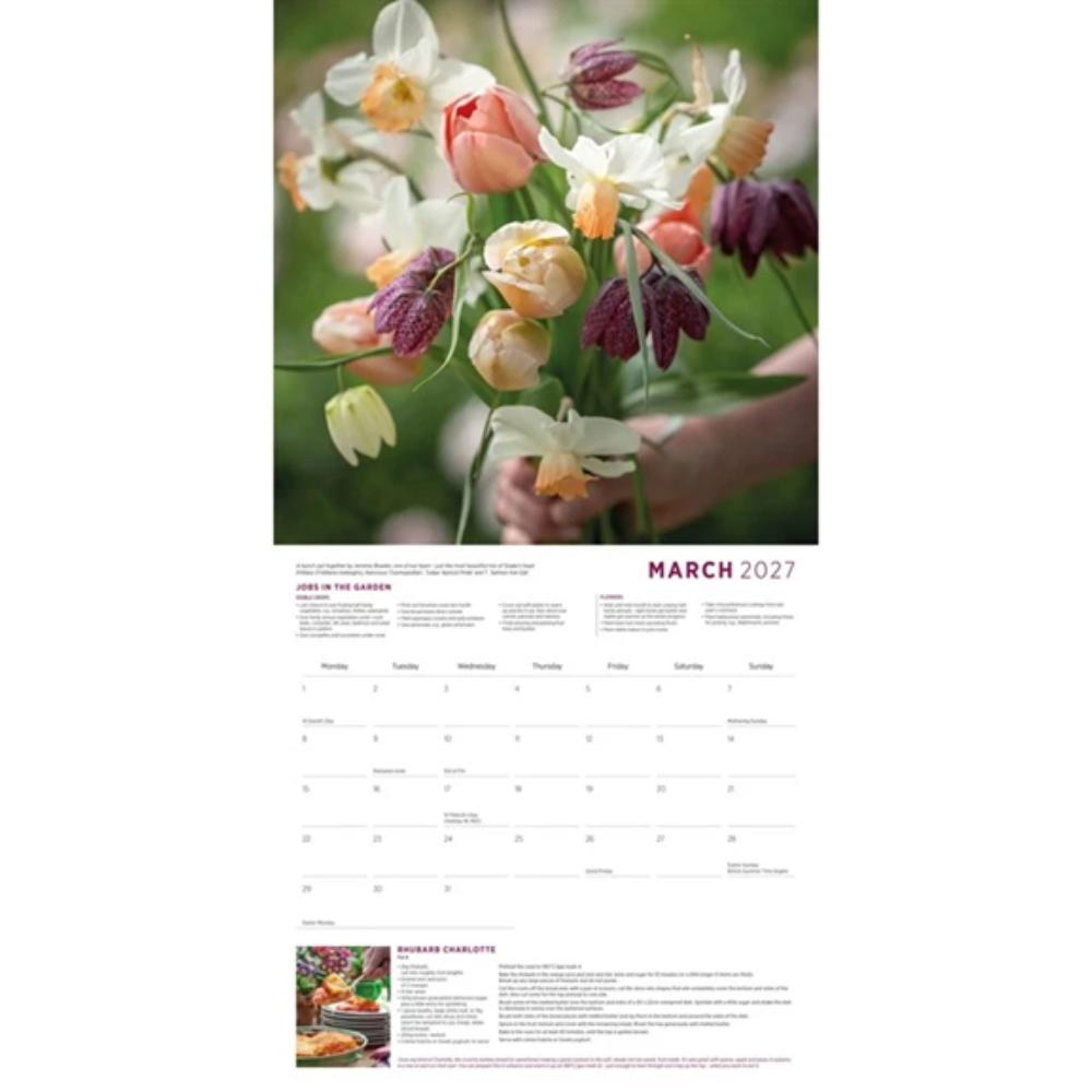Sarah Raven, Garden And Cookery 2027 Large Month To View Wall Calendar - Image 3