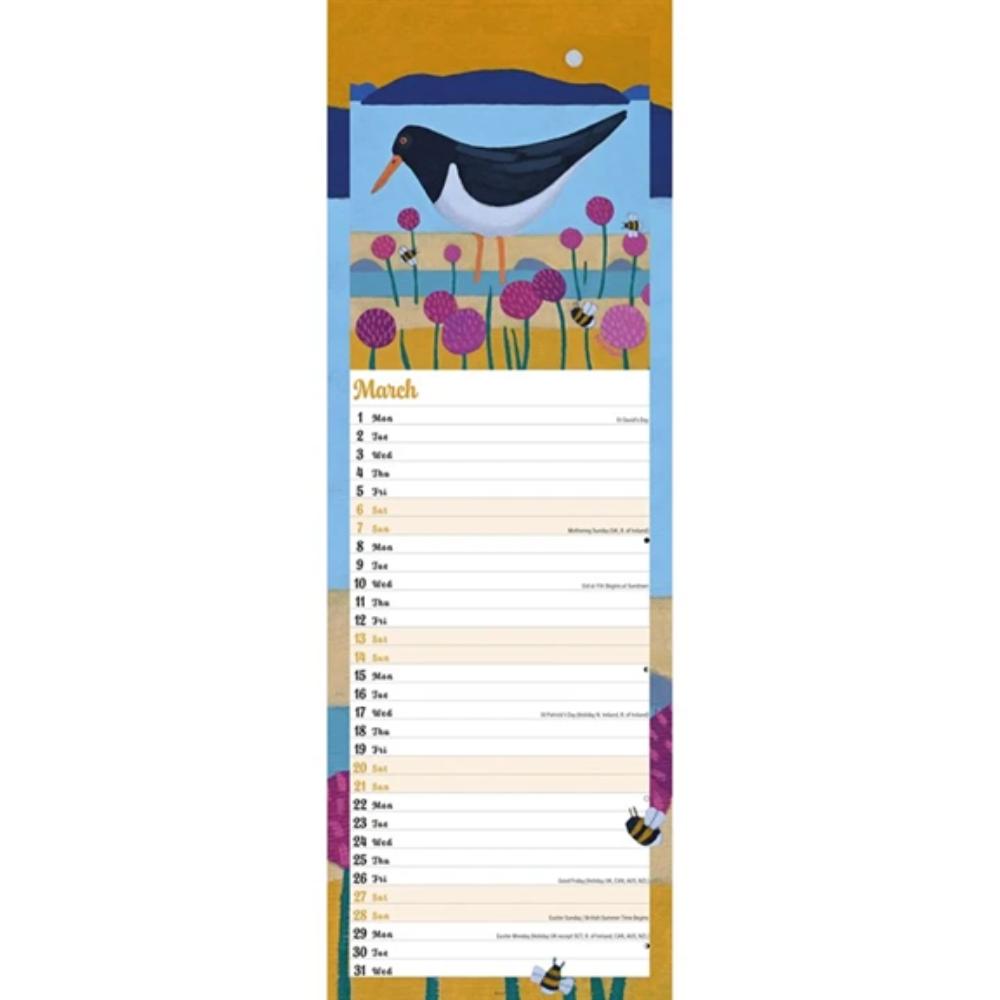 Ailsa Black, By The Sea 2027 Slim Month To View Wall Calendar - Image 3