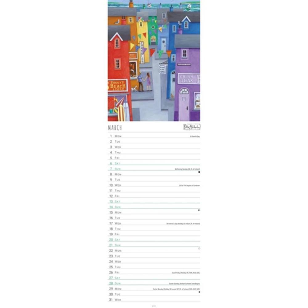 Peter Adderley 2027 Slim Month To View Wall Calendar - Image 3