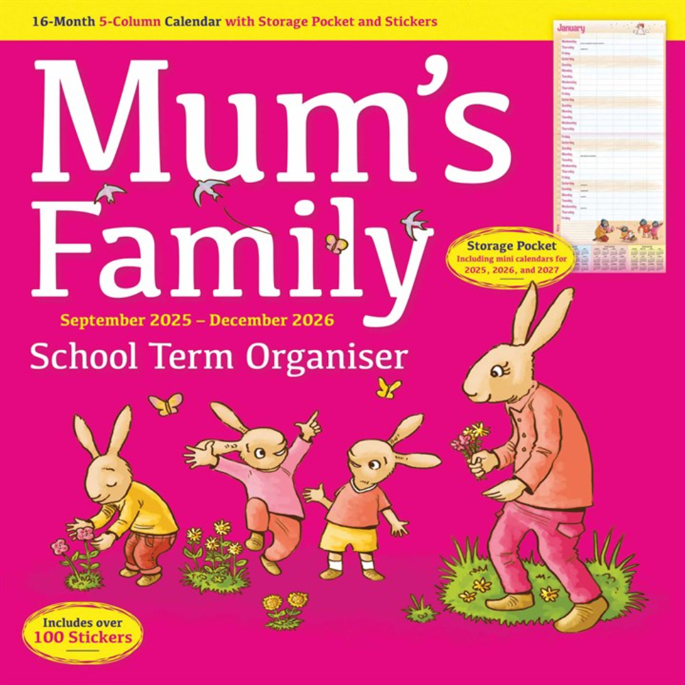 Otter House 2026 Mum's Family School Term Large Month To View Family Planner