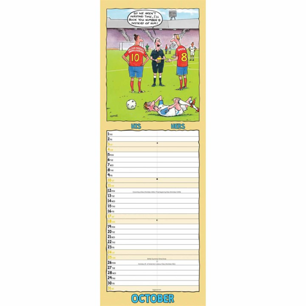 Otter House 2026 Funny Side Of His 'N' Hers Couples Slim Month to View Planner - Image 3