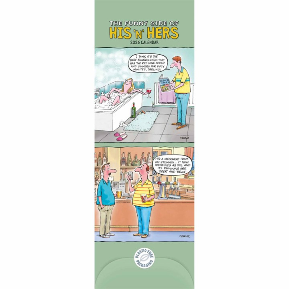 Otter House 2026 Funny Side Of His 'N' Hers Couples Slim Month to View Planner - Image 2