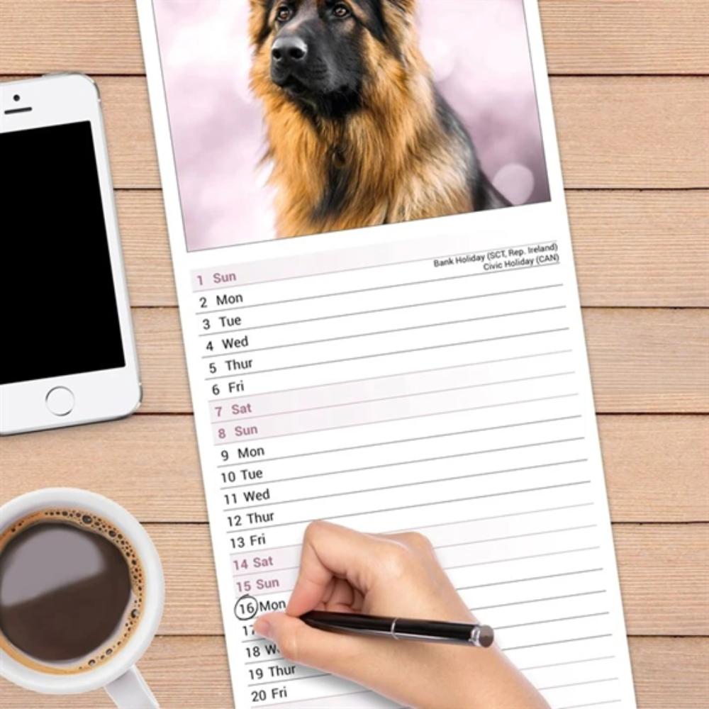 German Shepherd 2027 Slim Month To View Wall Calendar - Image 4