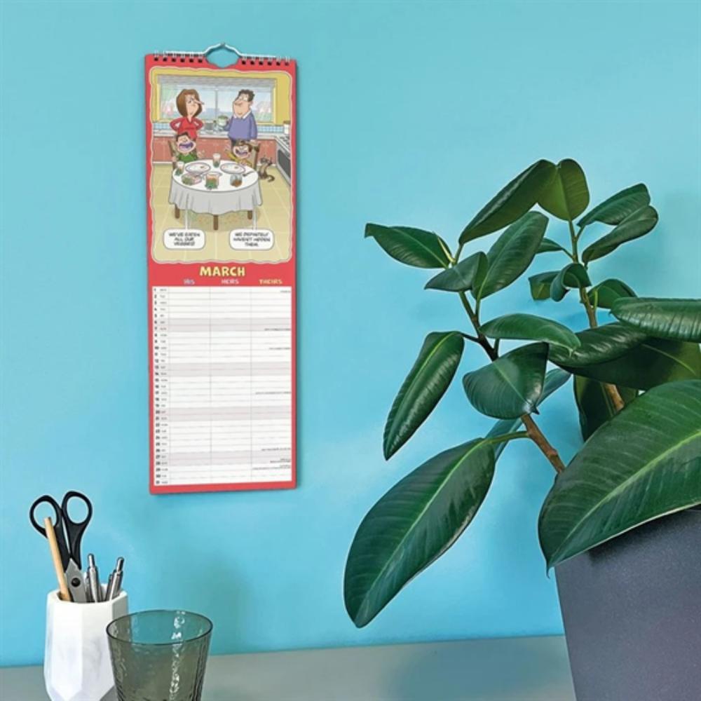 Wacky World Of His, Hers 'N' Theirs Slim Family Planner 2027