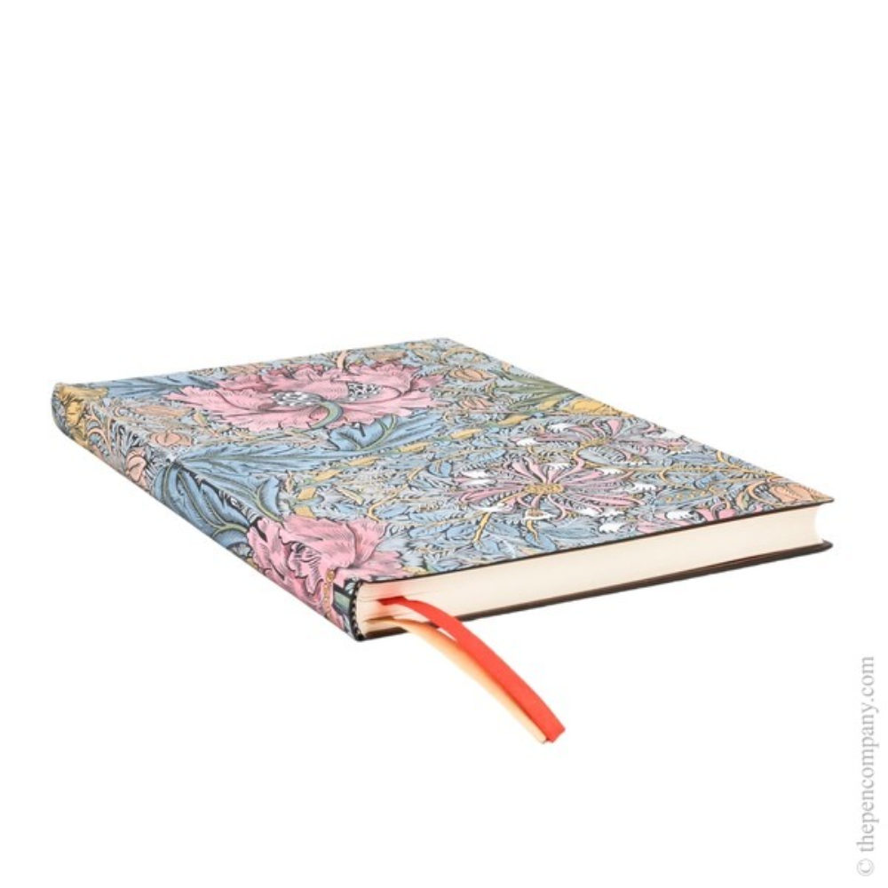 Paperblanks 2026 12-Month Morris Pink Honeysuckle Weekly Maxi Horizontal Softcover Diary - Image 2
