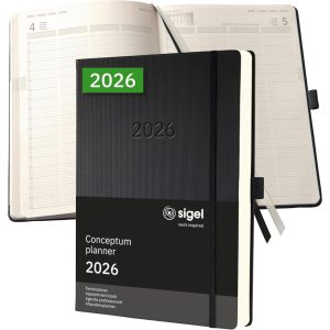 Sigel 2026 Conceptum Appointment book A4+ Hardcover Black