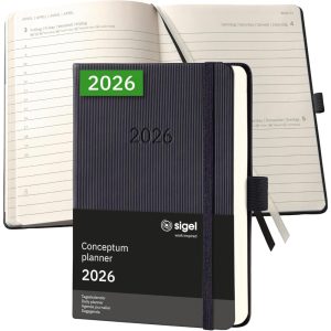 Sigel 2026 Conceptum Daily Planner A6 Softcover Black