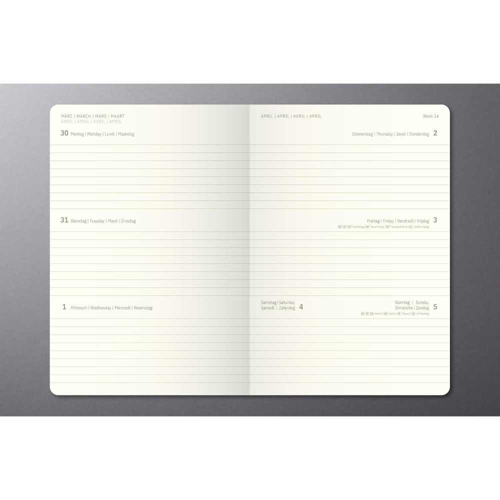 Sigel 2026 Conceptum Weekly Planner A5 Hardcover Black/Red - Image 2