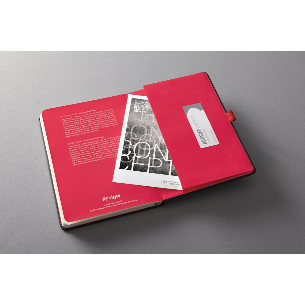 Sigel 2026 Conceptum Weekly Planner A5 Hardcover Black/Red - Image 5