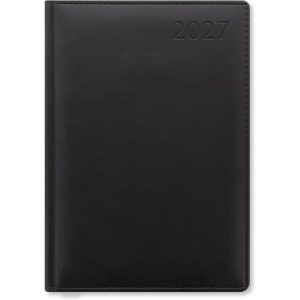 Click to see full view Letts of London Verona A5 day to a page with appointments and planners 2027 diary Black