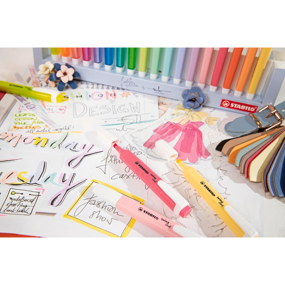 Stabilo Swing Cool Pastel Highlighters Assorted Colours Set of 18 - Image 4