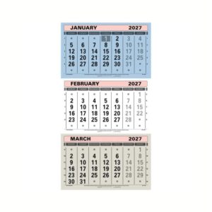Dataday TML 2027 Three Months to View Wall Calendar Hanging Planner