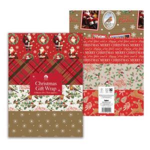 Traditional Designs Wrapping Paper - Wrap XMAS 8 Sheet Pack