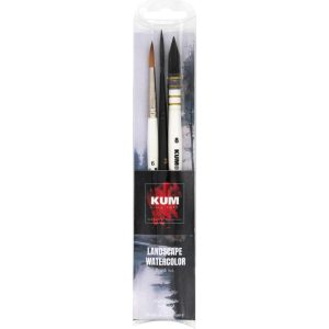 KUM Artist Landscape Watercolour Brush - Set Of 3 Brushes