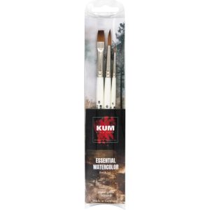 KUM Essential Watercolor Brush Set Of 3 Brushes