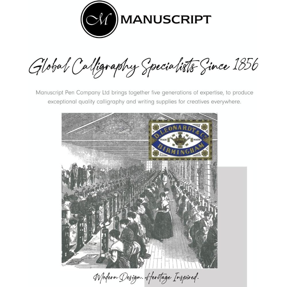 MANUSCRIPT Leonardt Round Hand Calligraphy Set 1 x Dip Pen and 5 x Nibs - Image 6