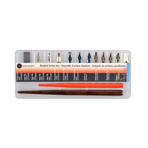 MANUSCRIPT Student Art Set - Calligraphy Beginners Set 2 x Dip Pen and 11 x Nibs