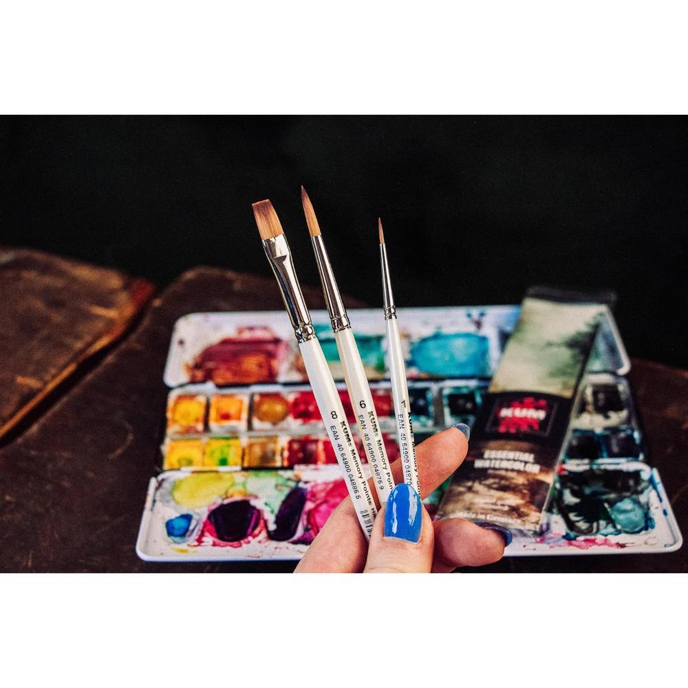 KUM Essential Watercolor Brush Set Of 3 Brushes - Image 6