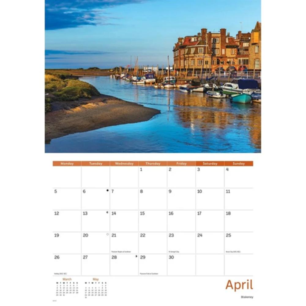 Norfolk Coast 2027 A4 Month to View Wall Calendar - Image 3