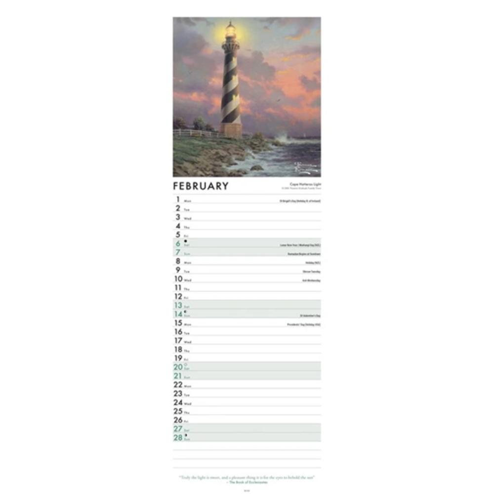 Kinkade, Studios 2027 Slim Month To View Wall Calendar - Image 3