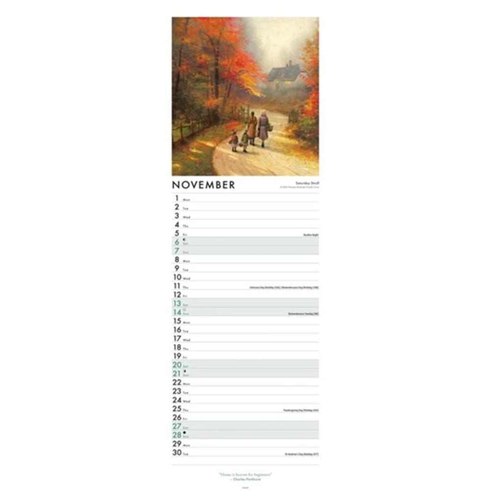 Kinkade, Studios 2027 Slim Month To View Wall Calendar - Image 4