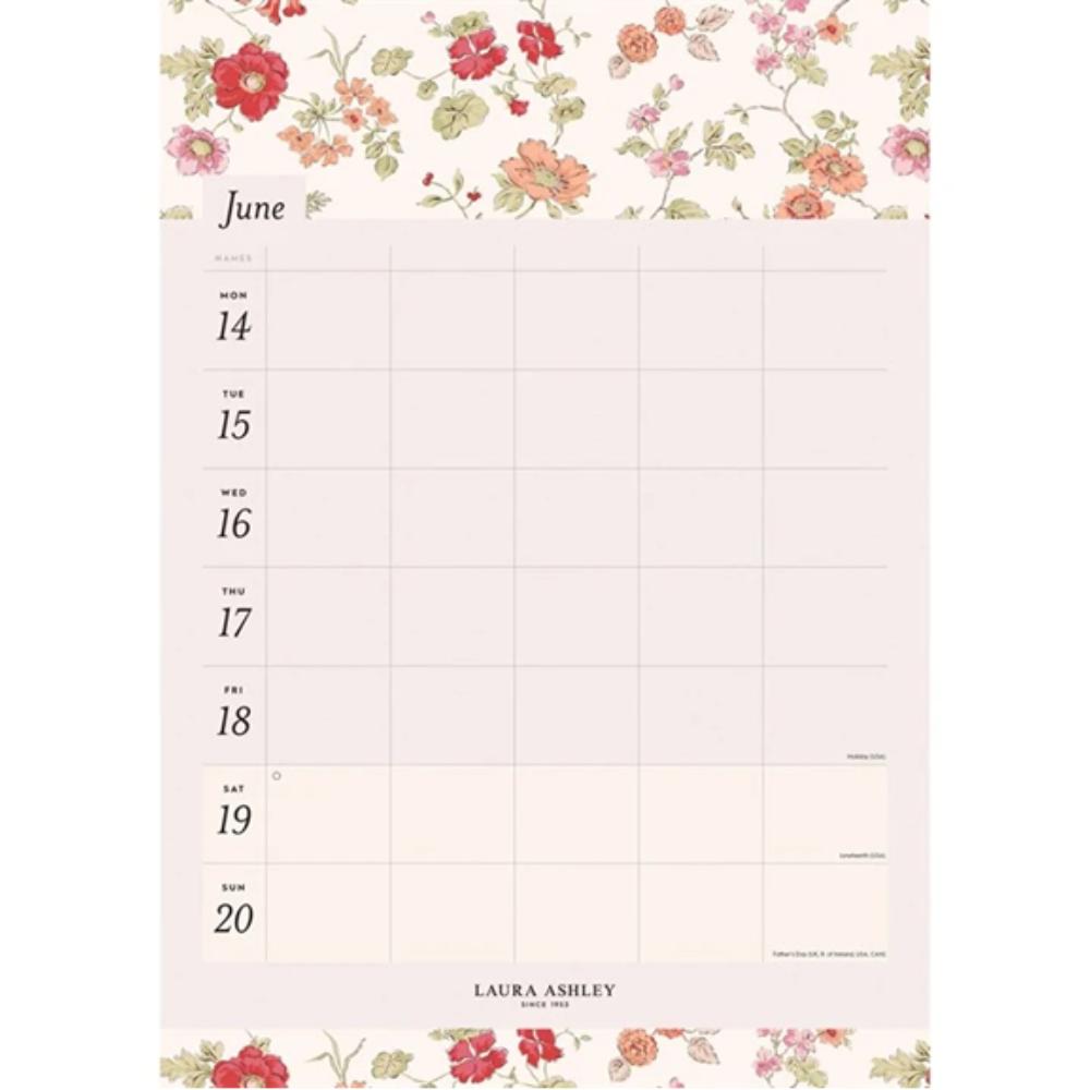 Laura Ashley 2027 A3 Family Planner Week To View Wall Calendar - Image 4