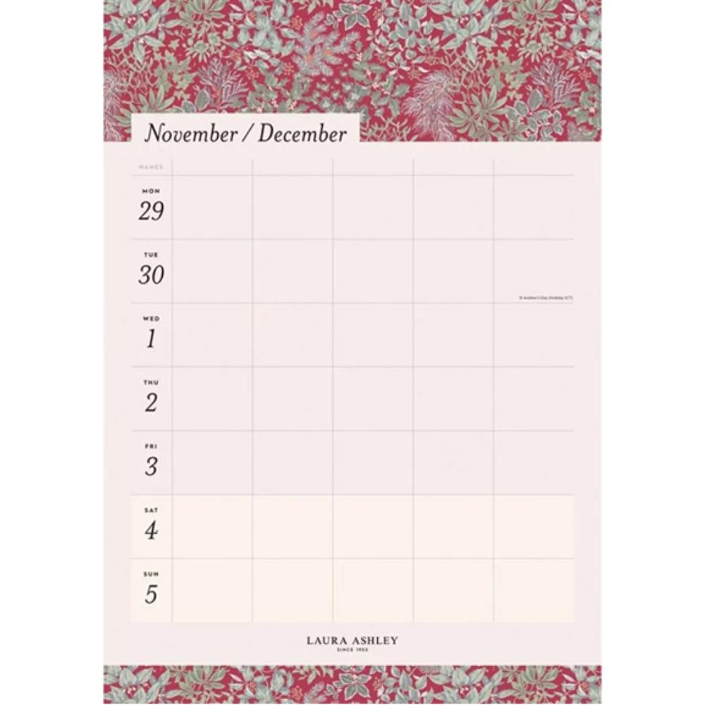 Laura Ashley 2027 A3 Family Planner Week To View Wall Calendar - Image 5