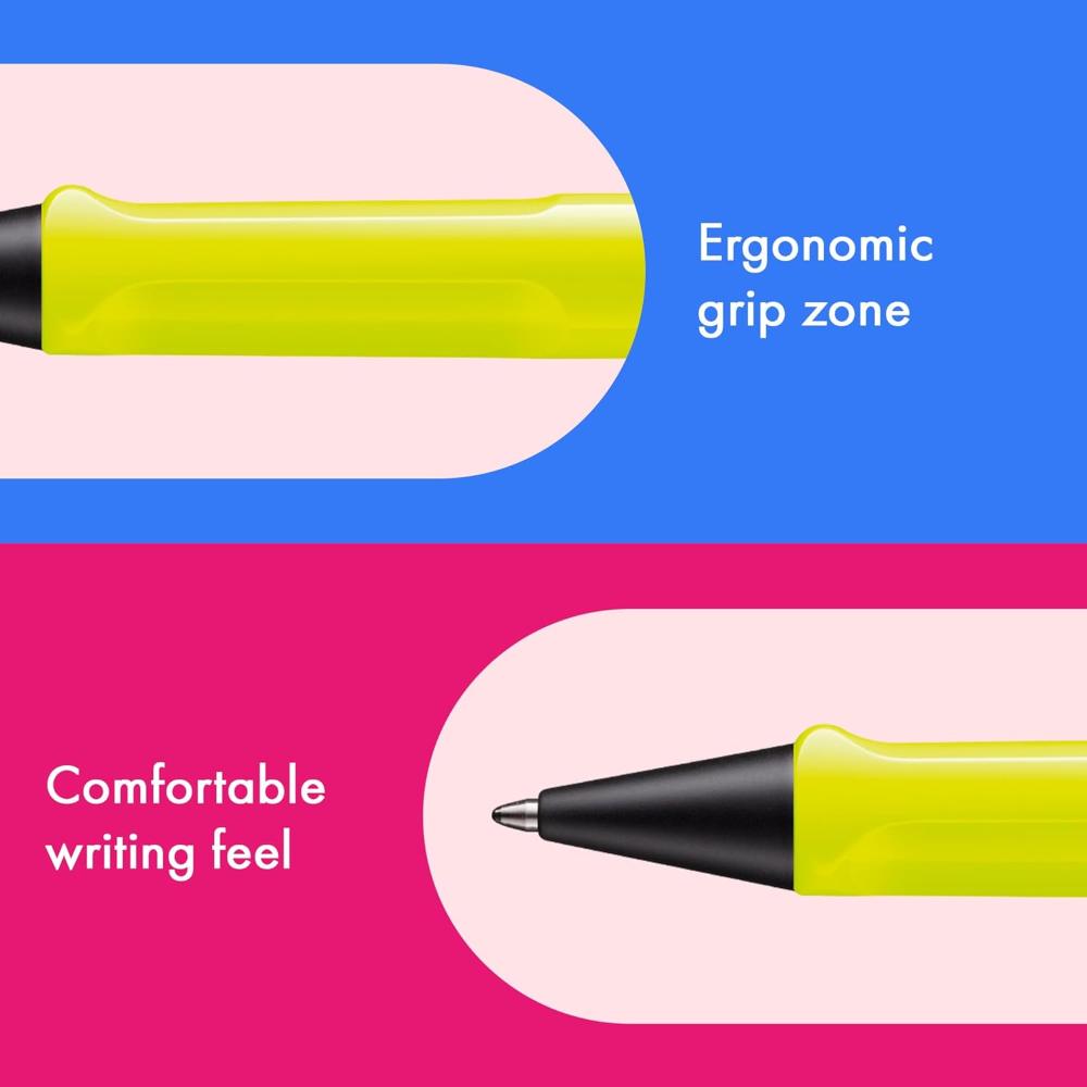 LAMY Safari Neon Yellow Ballpoint Pen - Medium - Image 2
