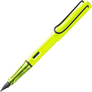 LAMY Safari Neon Yellow Fountain Pen Polished Steel Nib - Extra Fine | Fine | Medium