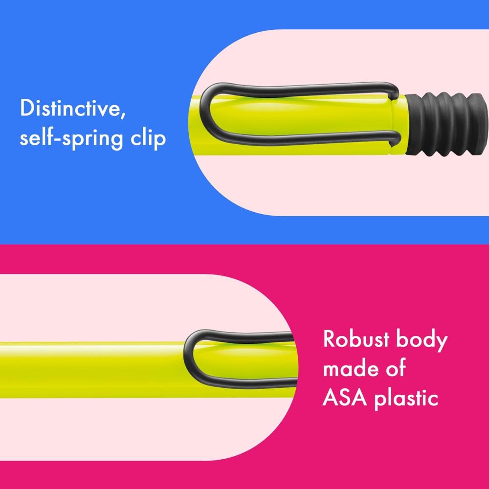 LAMY Safari Neon Yellow Ballpoint Pen - Medium - Image 3