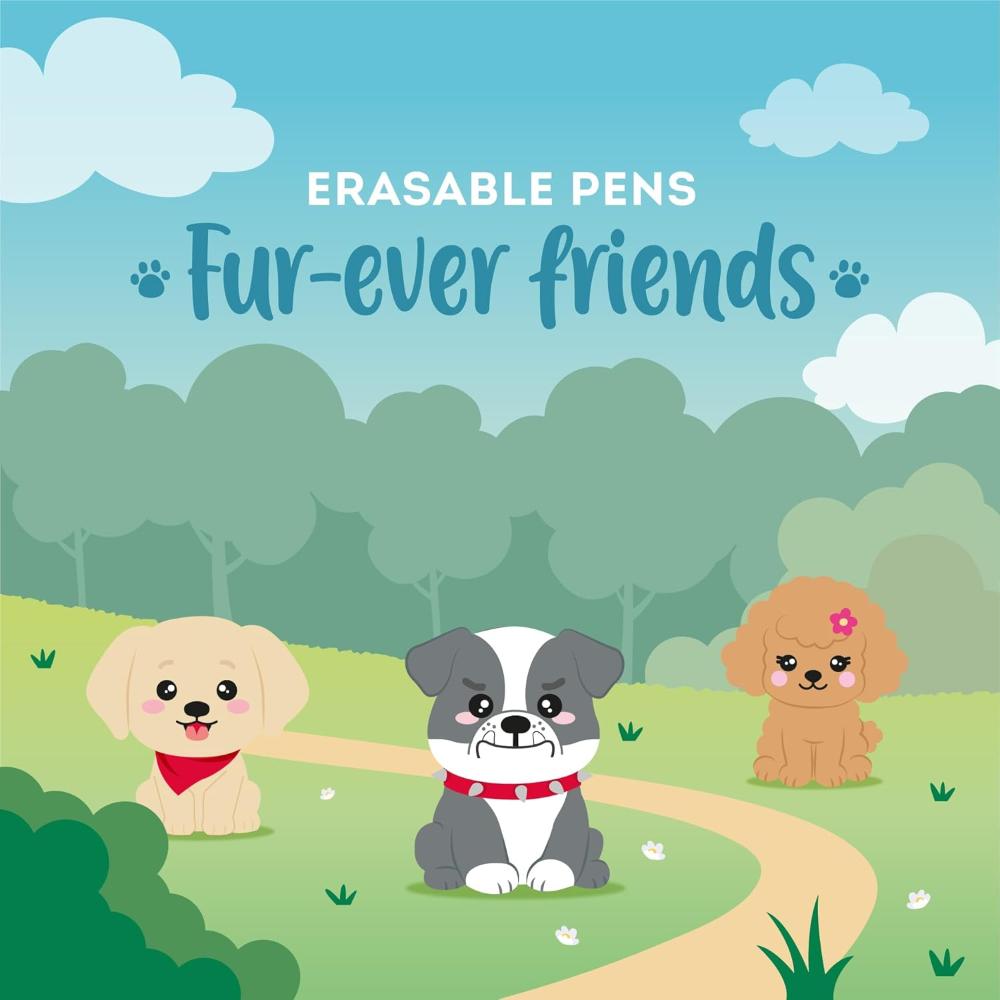 Legami Erasable Gel Pens Fur-ever Friends - Woof - Set of 3 - Image 8
