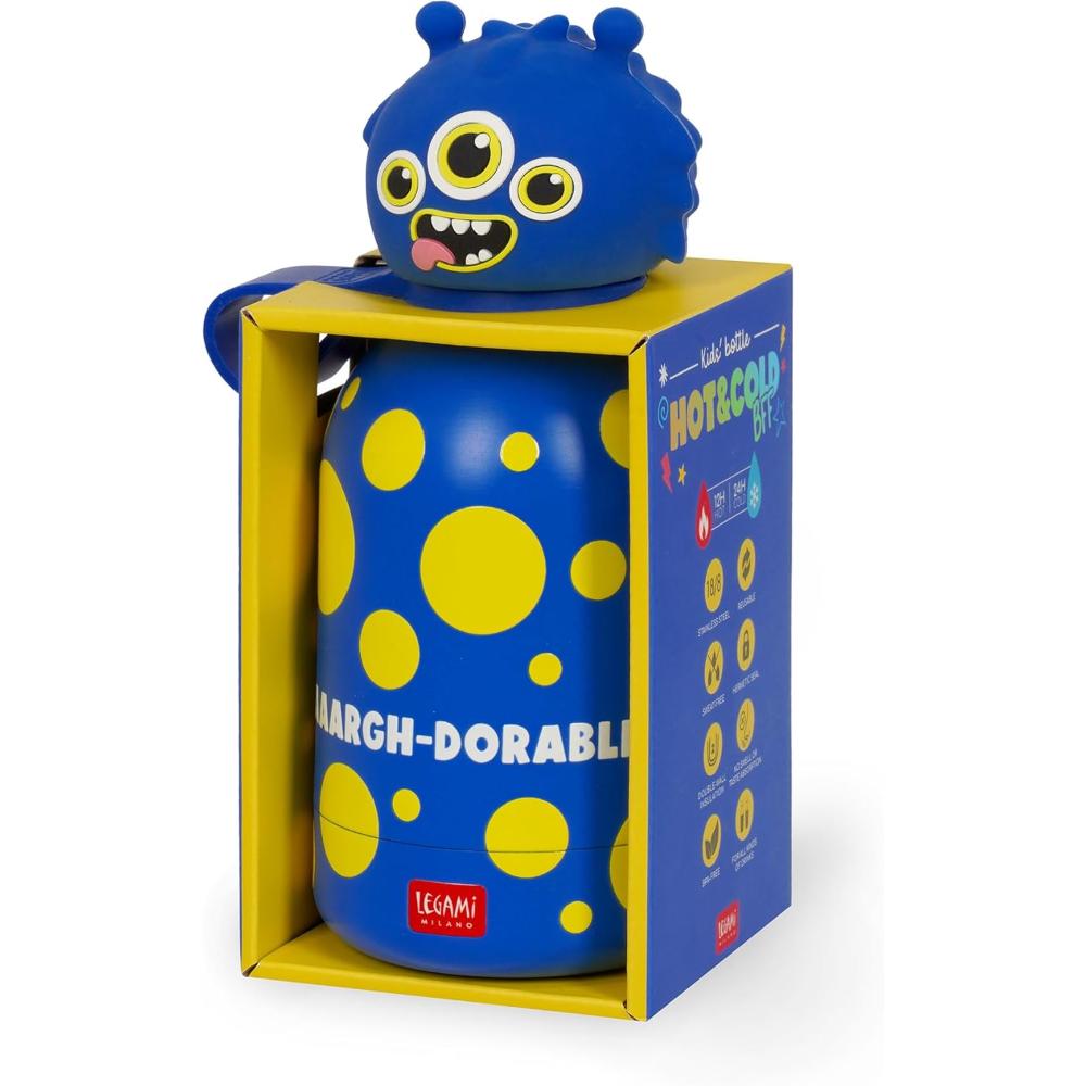 Legami - Hot & Cold BFF Thermal Water Bottle for Children, Monster - Image 6