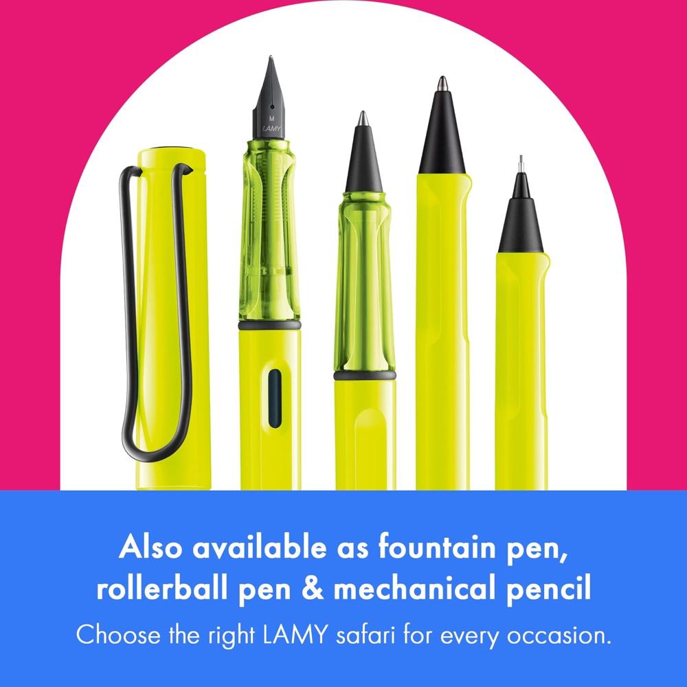 LAMY Safari Neon Yellow Ballpoint Pen - Medium - Image 6