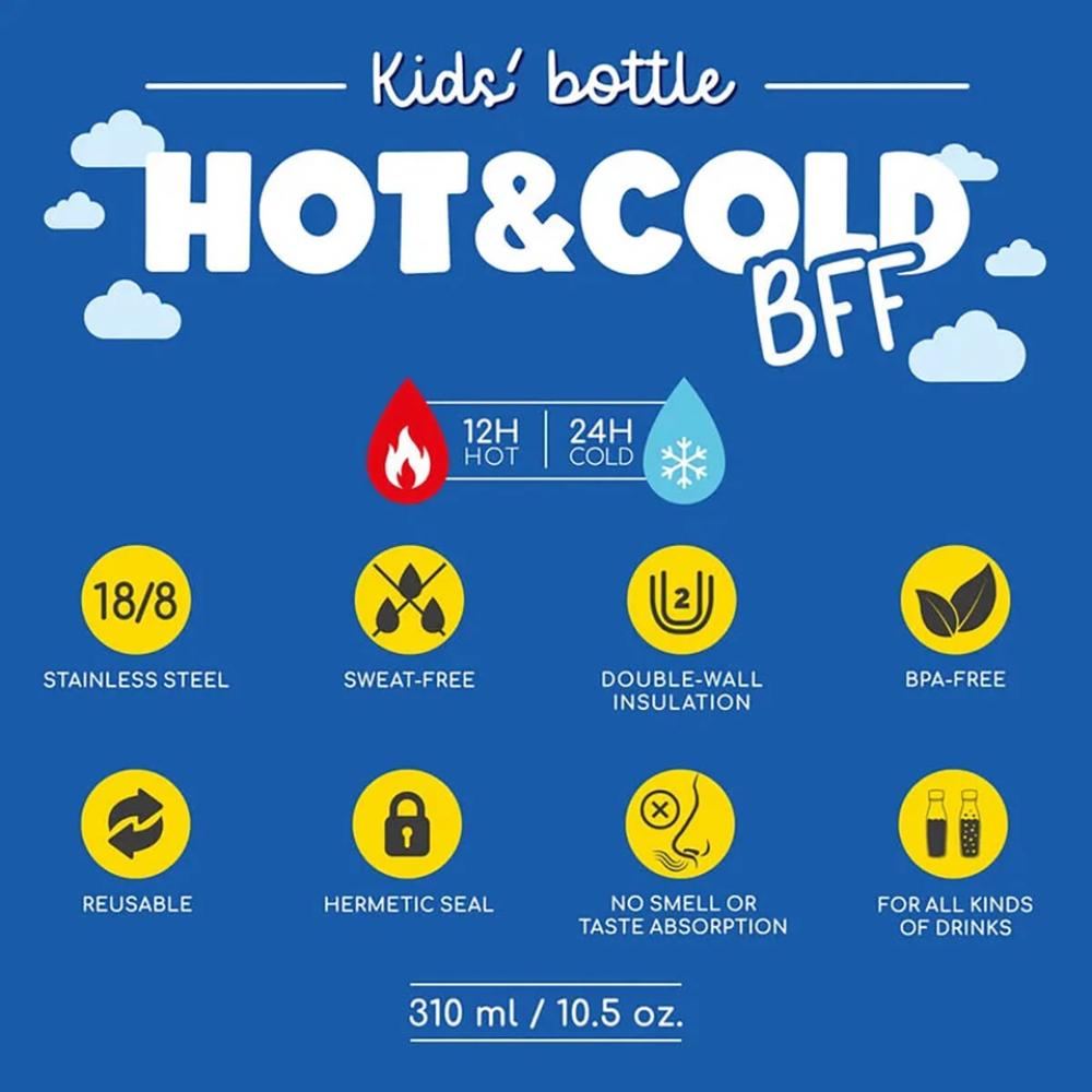 Legami - Hot & Cold BFF Thermal Water Bottle for Children, Monster - Image 5