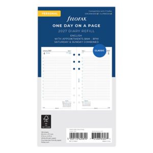One Day On A Page Diary With Appointments - Personal 2027 English