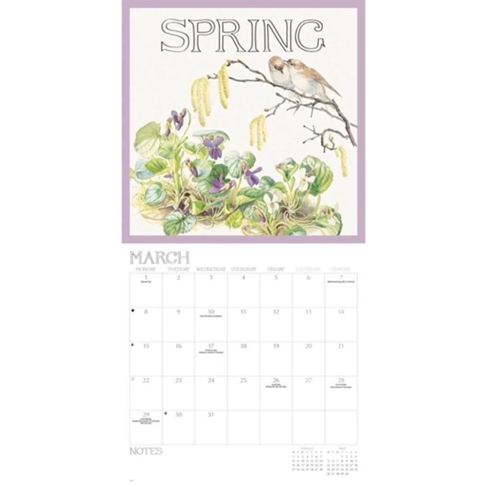 Edith Holden, A Country Diary 2027 Large Month To View Wall Calendar - Image 3