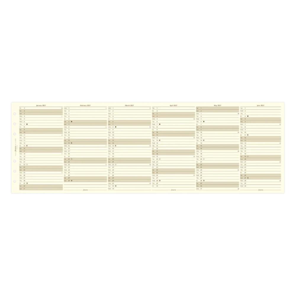 Vertical Year Planner - Personal Cotton Cream 2027 English