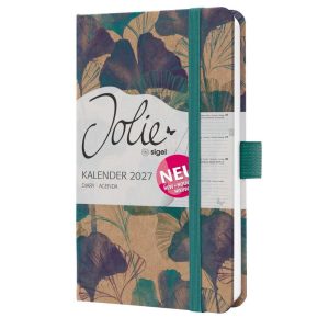 Sigel 2027 Jolie Weekly Planner A6 Hard Cover Moonlight Ginkgo