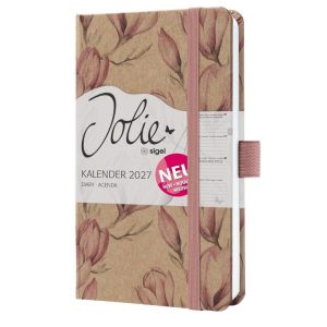 Sigel 2027 Jolie Weekly Planner A6 Hard Cover Magnolia Dreams