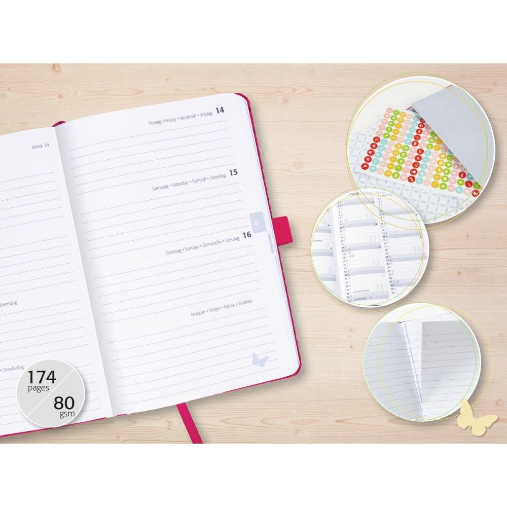 Sigel 2027 Jolie Weekly Planner A6 Hard Cover Enchanted Nature - Image 2
