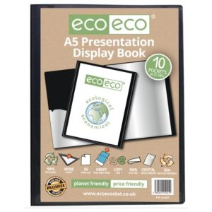A5 50% Recycled 10 Pocket Presentation Display Book eco041