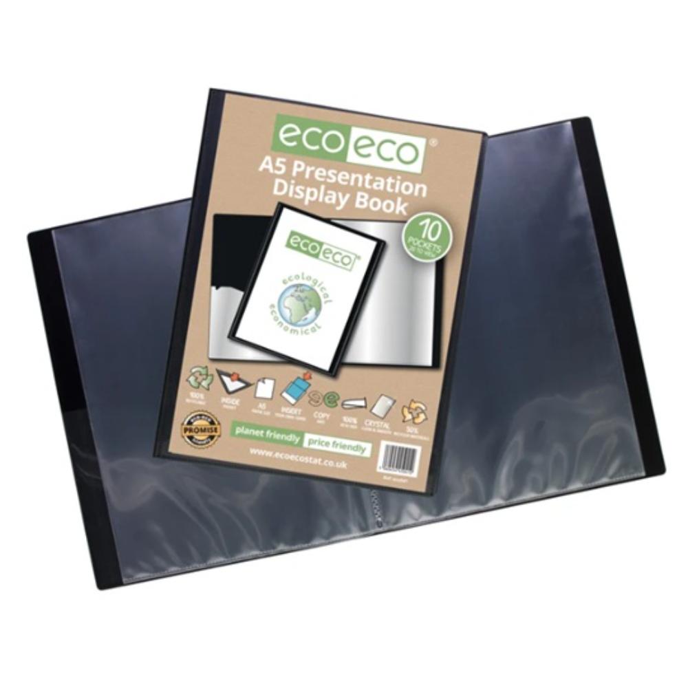 eco eco A5 50% Recycled 10 Pocket Presentation Display Book - Assorted Pack Sizes - Image 2