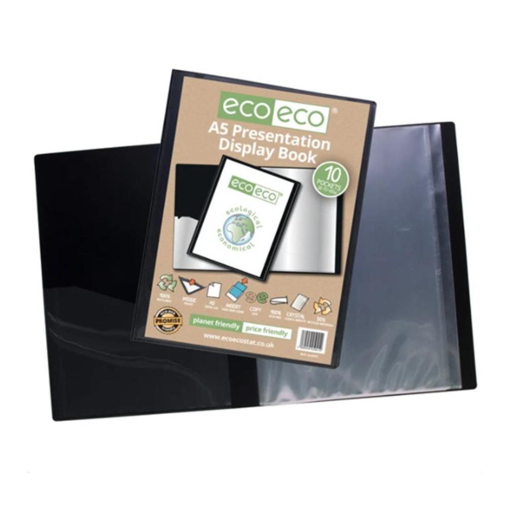 A5 50% Recycled 10 Pocket Presentation Display Book eco041