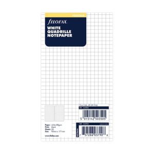 Filofax Personal White Quadrille Notepaper Refill 132905