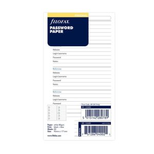 Filofax Personal Password Paper Refill 132682