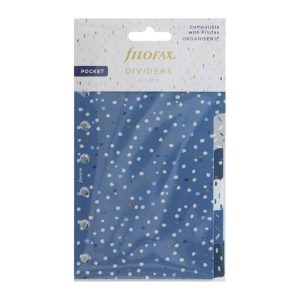 Filofax Pocket Indigo Dividers Refill 132764