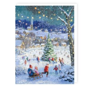 Tracks Traditional Advent Calendar Skating by the Tree NO CHOCS/TREATS